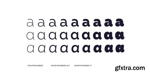 Mohr Rounded Font Family - 27 Fonts