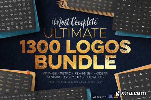 MightyDeals 1300+ Premium Logo Templates Vintage Modern & More