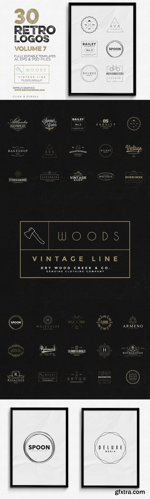 MightyDeals 1300+ Premium Logo Templates Vintage Modern & More