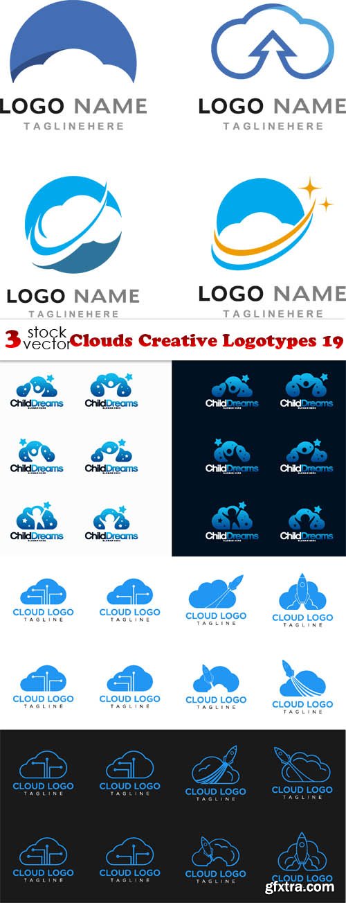 Vectors - Clouds Creative Logotypes 19