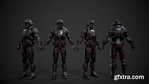 Future Assault Soldier 3D Model