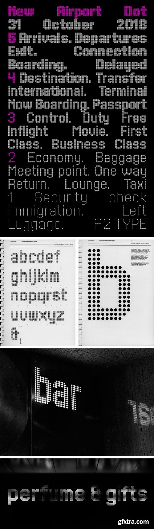 New Airport DOT Font Family