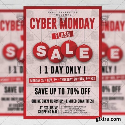 Cyber Monday Flash Sale – Community A5 Flyer Template