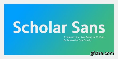 Scholar Sans Font Family - 16 Fonts