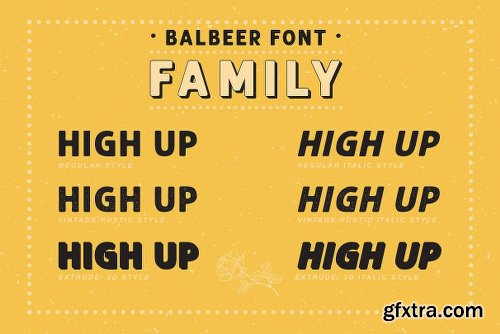 CreativeMarket BALBEER FONT FAMILY + BONUS 3060101