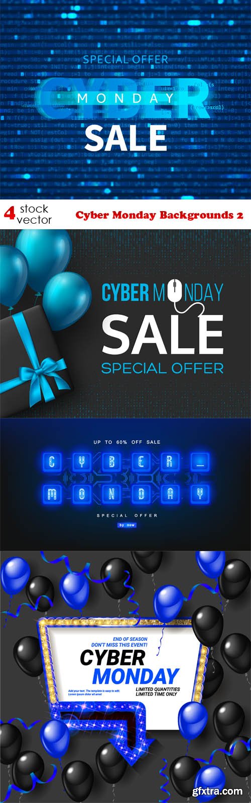 Vectors - Cyber Monday Backgrounds 2