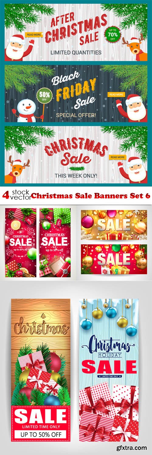 Vectors - Christmas Sale Banners Set 6