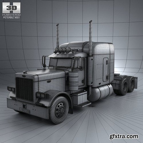 Peterbilt 379 Tractor Truck 1987 3D Model