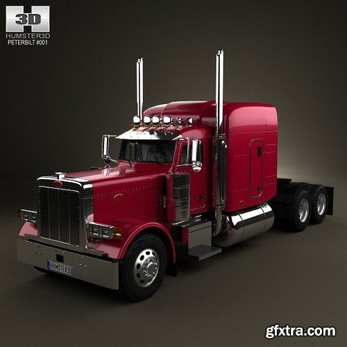 Peterbilt 379 Tractor Truck 1987 3D Model