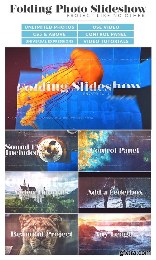 Videohive Folding Photos Slideshow 15866337