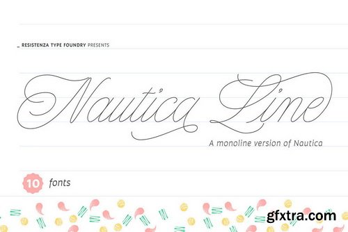 Nautica Line Font Family