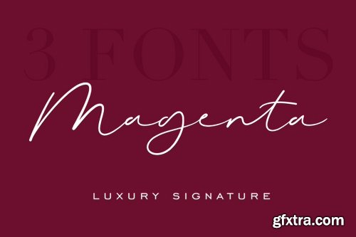CreativeMarket Magenta - 3 Luxury Signature Font 3104959
