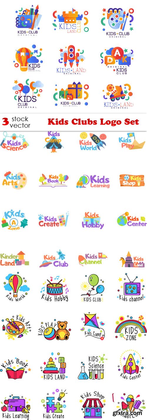 Vectors - Kids Clubs Logo Set