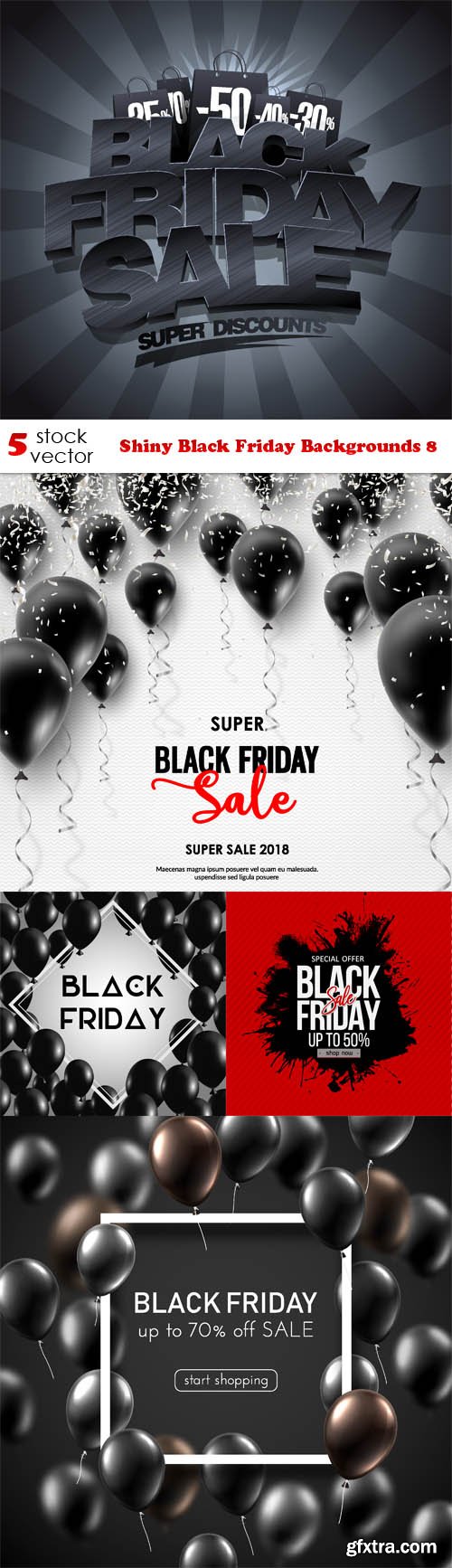 Vectors - Shiny Black Friday Backgrounds 8