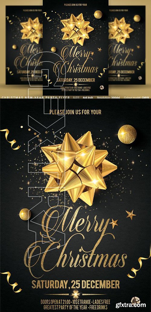 CreativeMarket - Christmas New Year Party Flyer 3125031