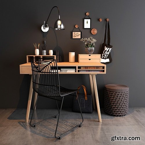 Home workspace set 3D Model