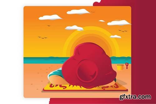 Kalion - Sunset Vector Illustration