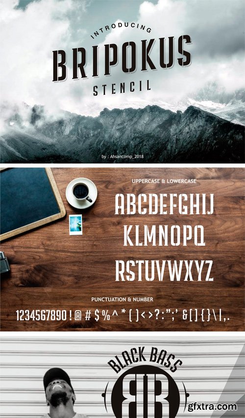 Bripokus Stencil Font