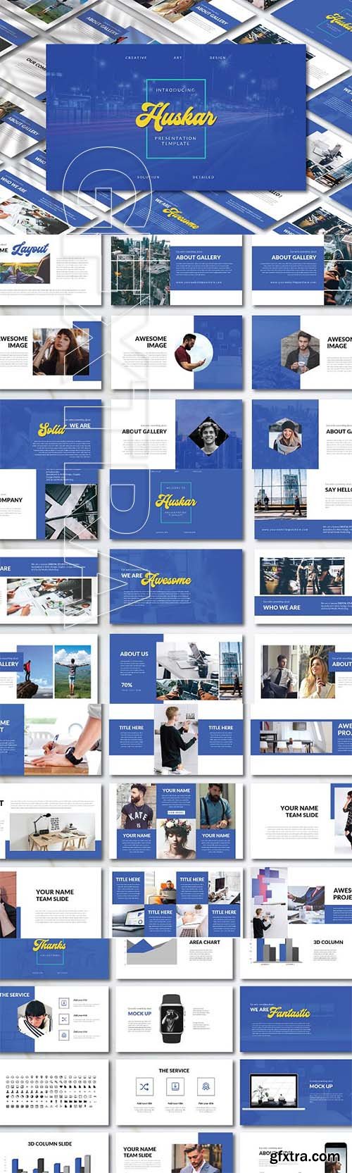 CreativeMarket - Huskar PowerPoint Template 3110654