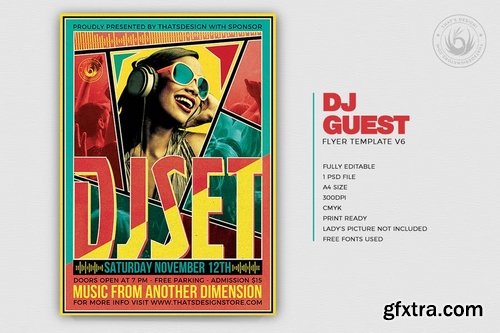 DJ Guest Flyer Template V6