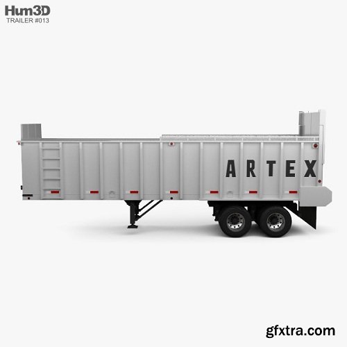 Artex TR3606-8 Silage Semi Trailer 2018 3D Model