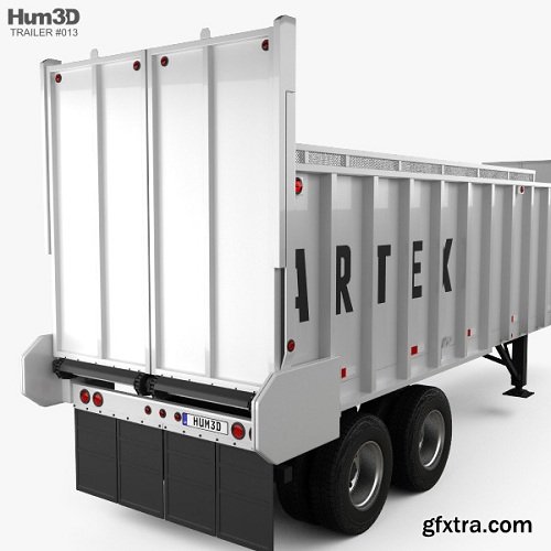 Artex TR3606-8 Silage Semi Trailer 2018 3D Model