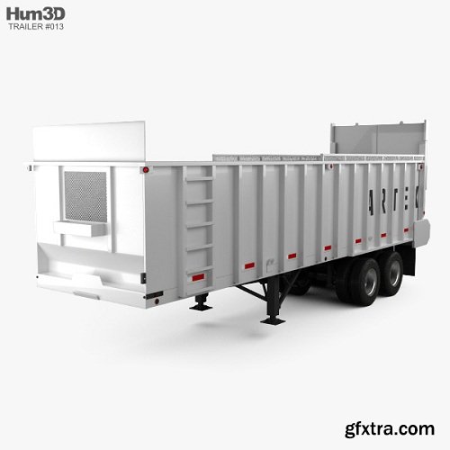 Artex TR3606-8 Silage Semi Trailer 2018 3D Model