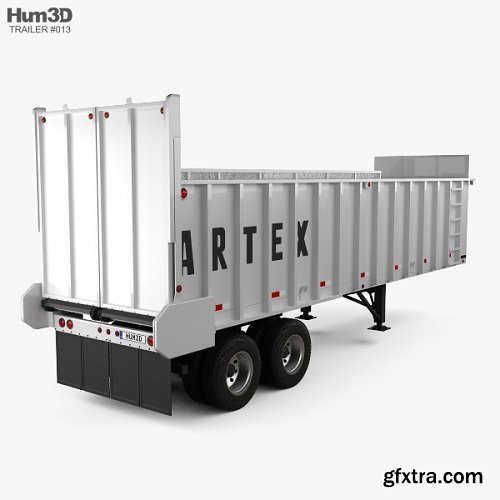 Artex TR3606-8 Silage Semi Trailer 2018 3D Model