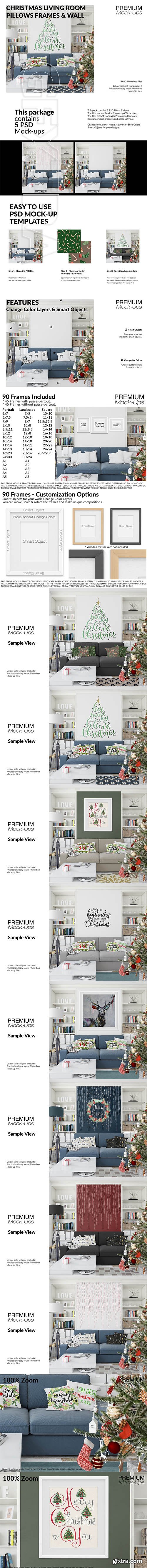 CreativeMarket - Christmas Living Room Set 3096663