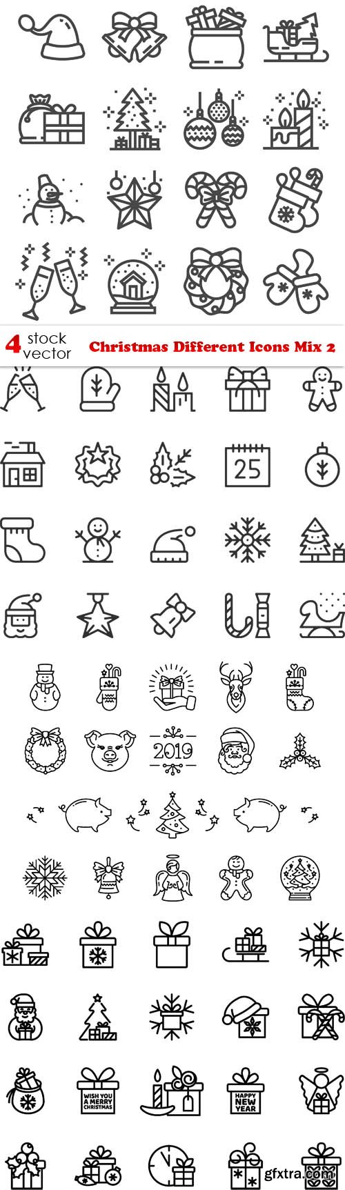 Vectors - Christmas Different Icons Mix 2