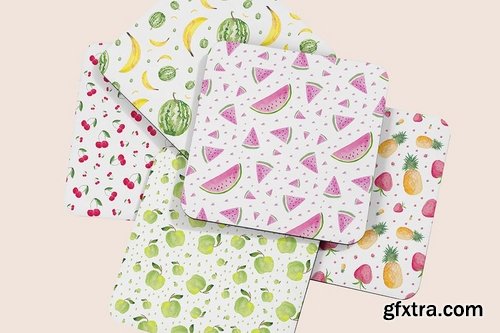 Watercolor Fruit Patterns