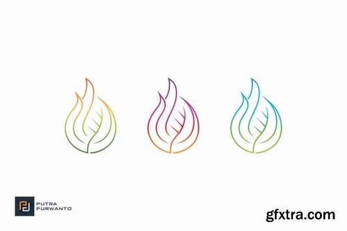 Fire Leaf - Logo Template