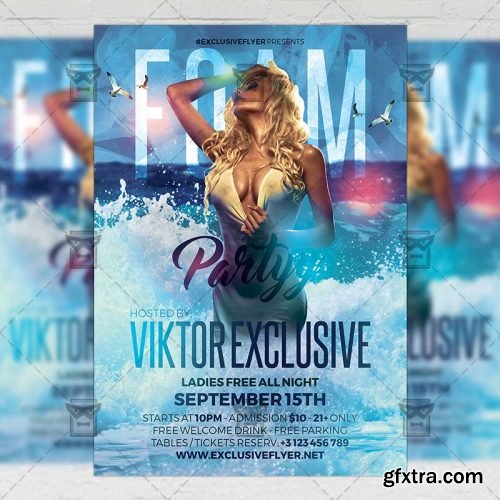 Foam Party Flyer - Seasonal A5 Template