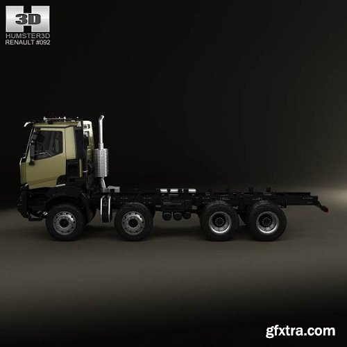 Renault K430 Chassis Truck 4axis 2013 3D Model