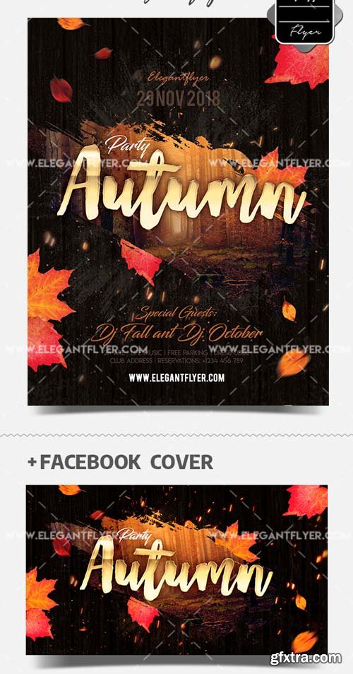 Autumn Party V17 2018 PSD Flyer Template