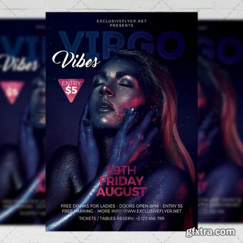 Virgo Vibes - Zodiac A5 Flyer Template