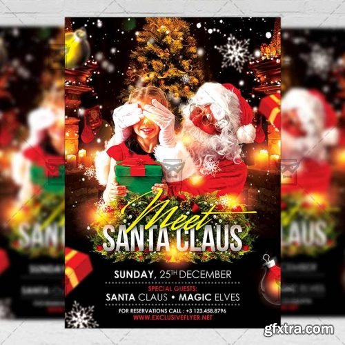 Meet Santa - Seasonal A5 Flyer Template