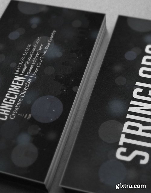 Dark Bokeh - Business Card Template