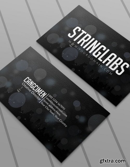 Dark Bokeh - Business Card Template