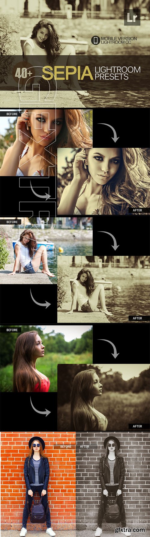 40+ Sepia Lightroom Mobile bundle