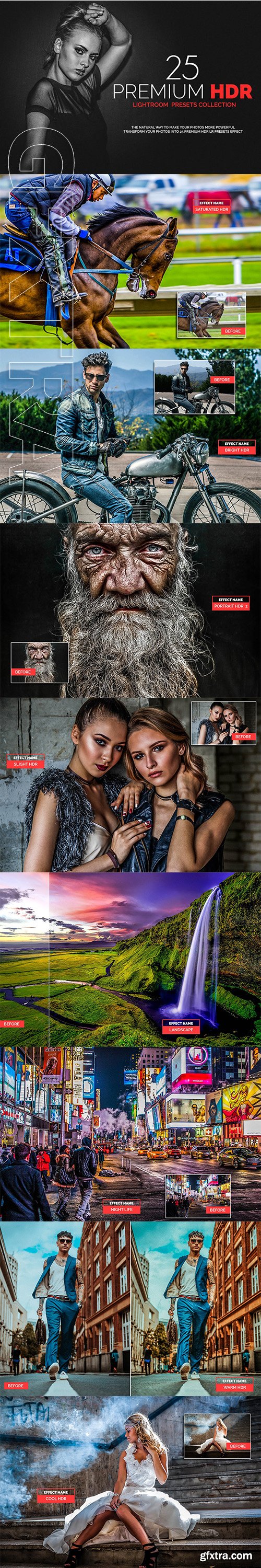 CreativeMarket - 25 Premium HDR Lightroom Presets 3135123