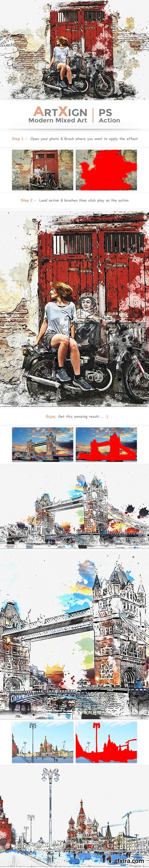 GraphicRiver - Artxign - Modern Mixed Art | PS Action - 22727240