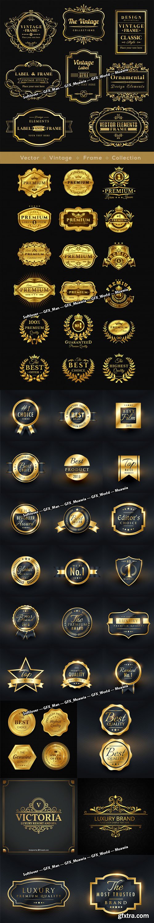 Golden Design Vector Collection [Ai/EPS]