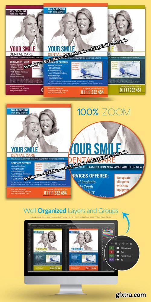 Dental Care Flyer PSD Template