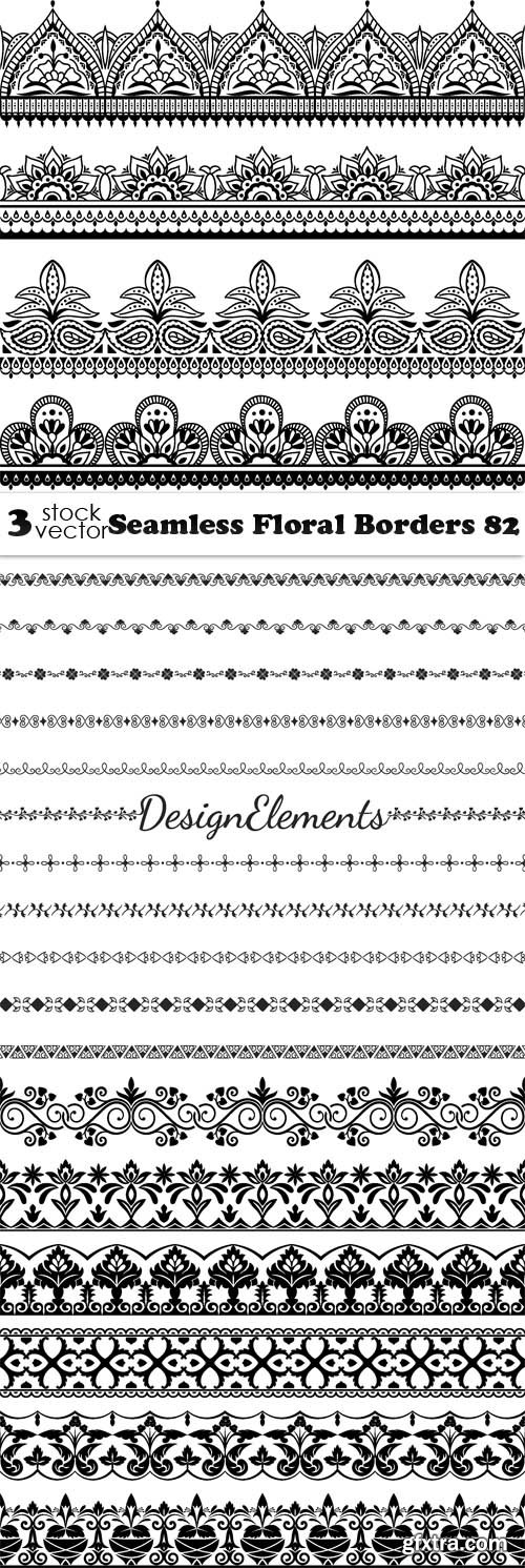 Vectors - Seamless Floral Borders 82