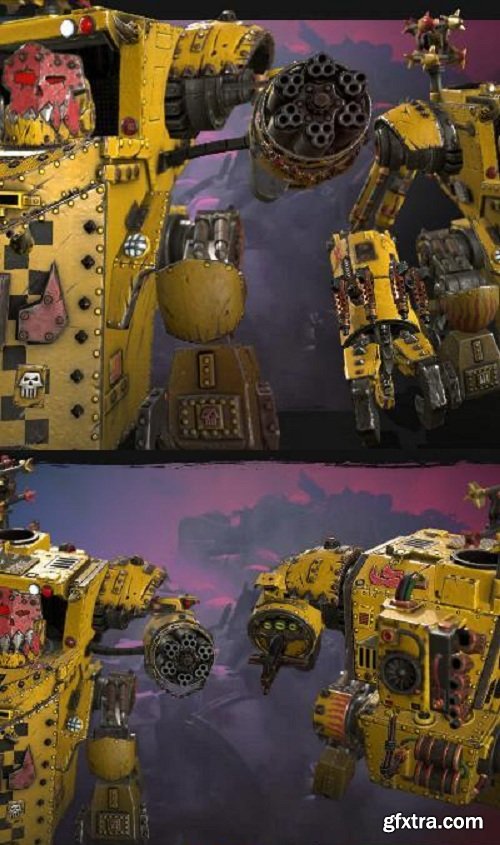 Ork Gorkanaut Down f War 3 3D Model