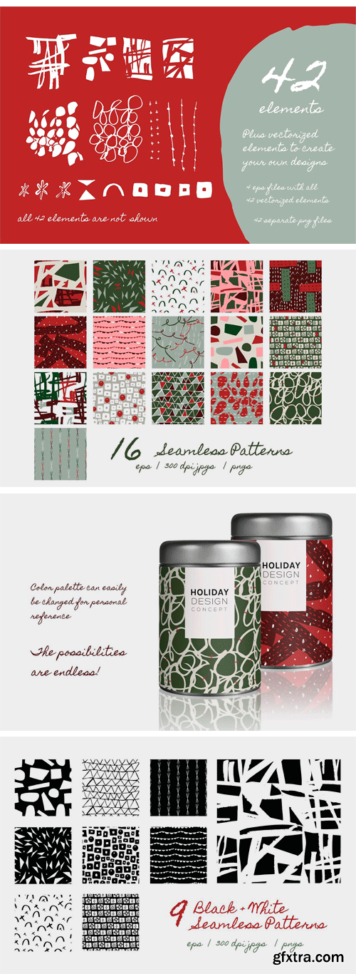 CM - Modern Holiday | Patterns + Artboard 2957827