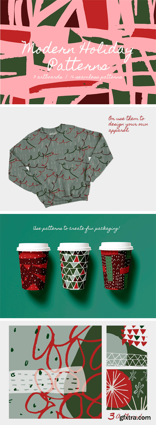 CM - Modern Holiday | Patterns + Artboard 2957827