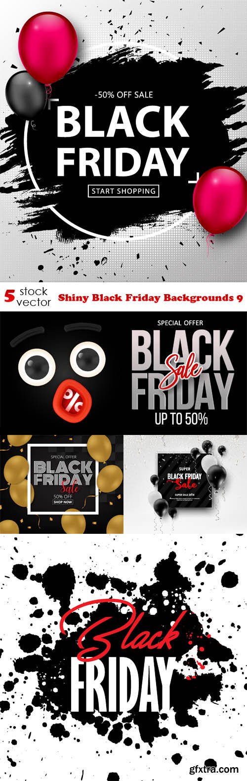 Vectors - Shiny Black Friday Backgrounds 9