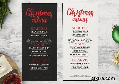 Christmas Party Menu Restaurant